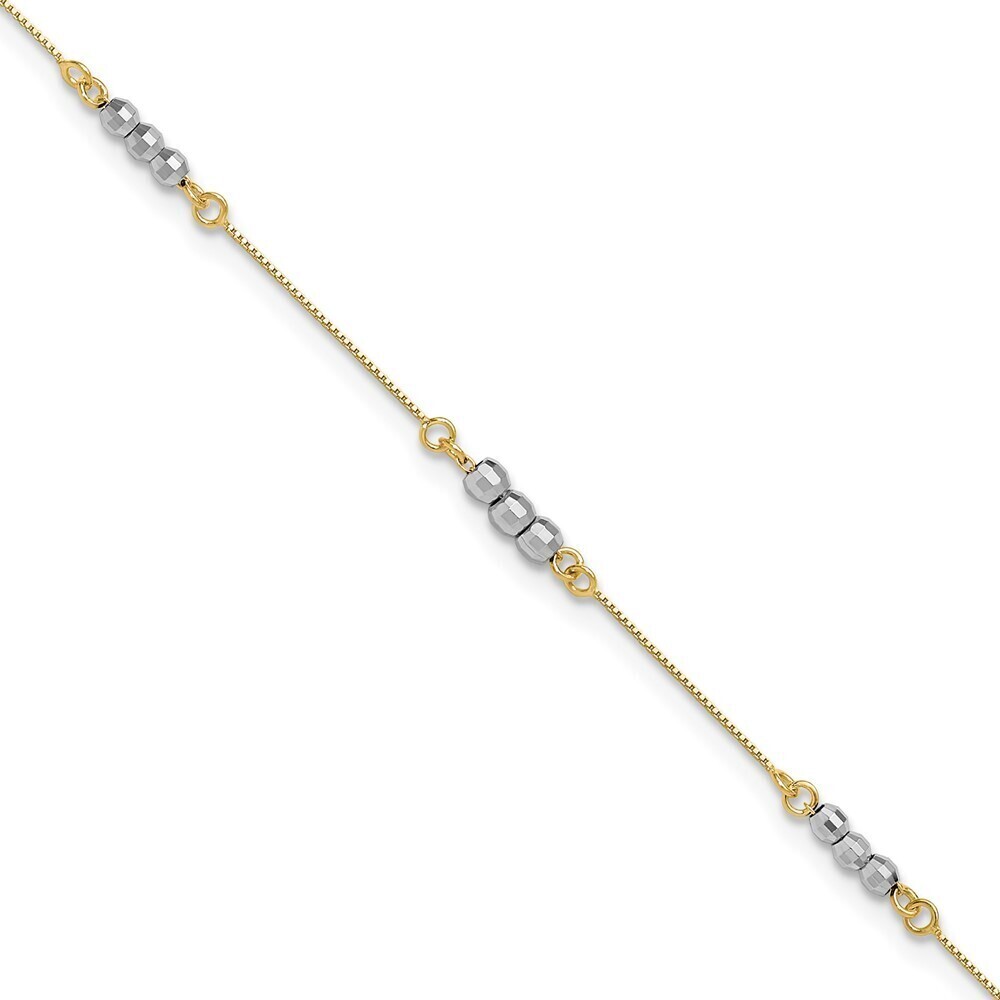 Kazi Luxury 14K Two-Tone Mirror Beaded Bracelet